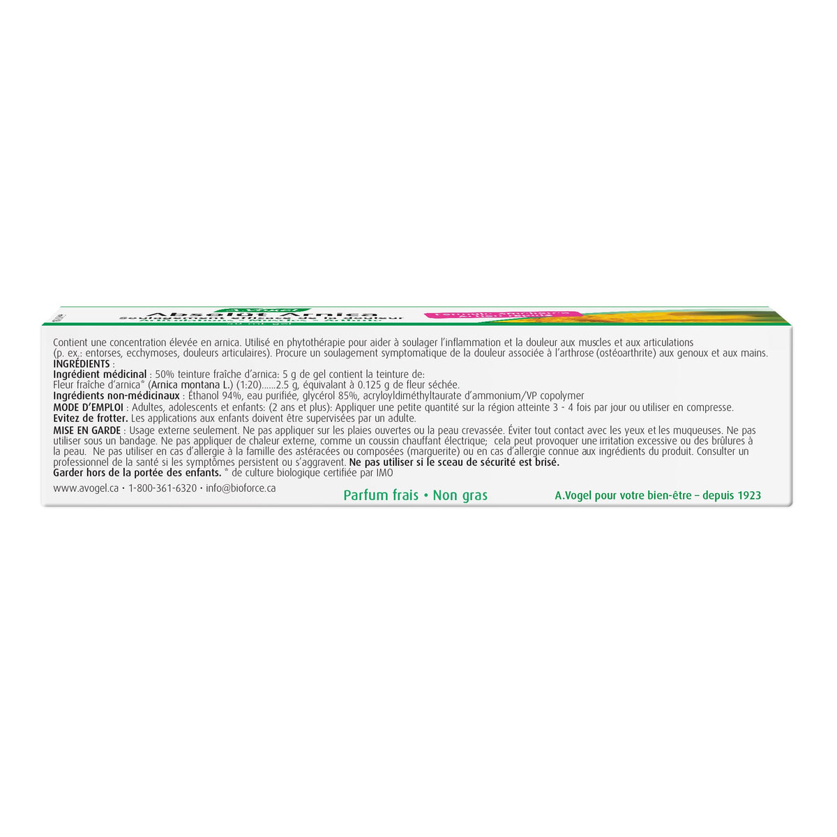 A.Vogel Absolüt Arnica Gel for Sprains, Bruises and Joint Pain 50 ml - A.Vogel Canada