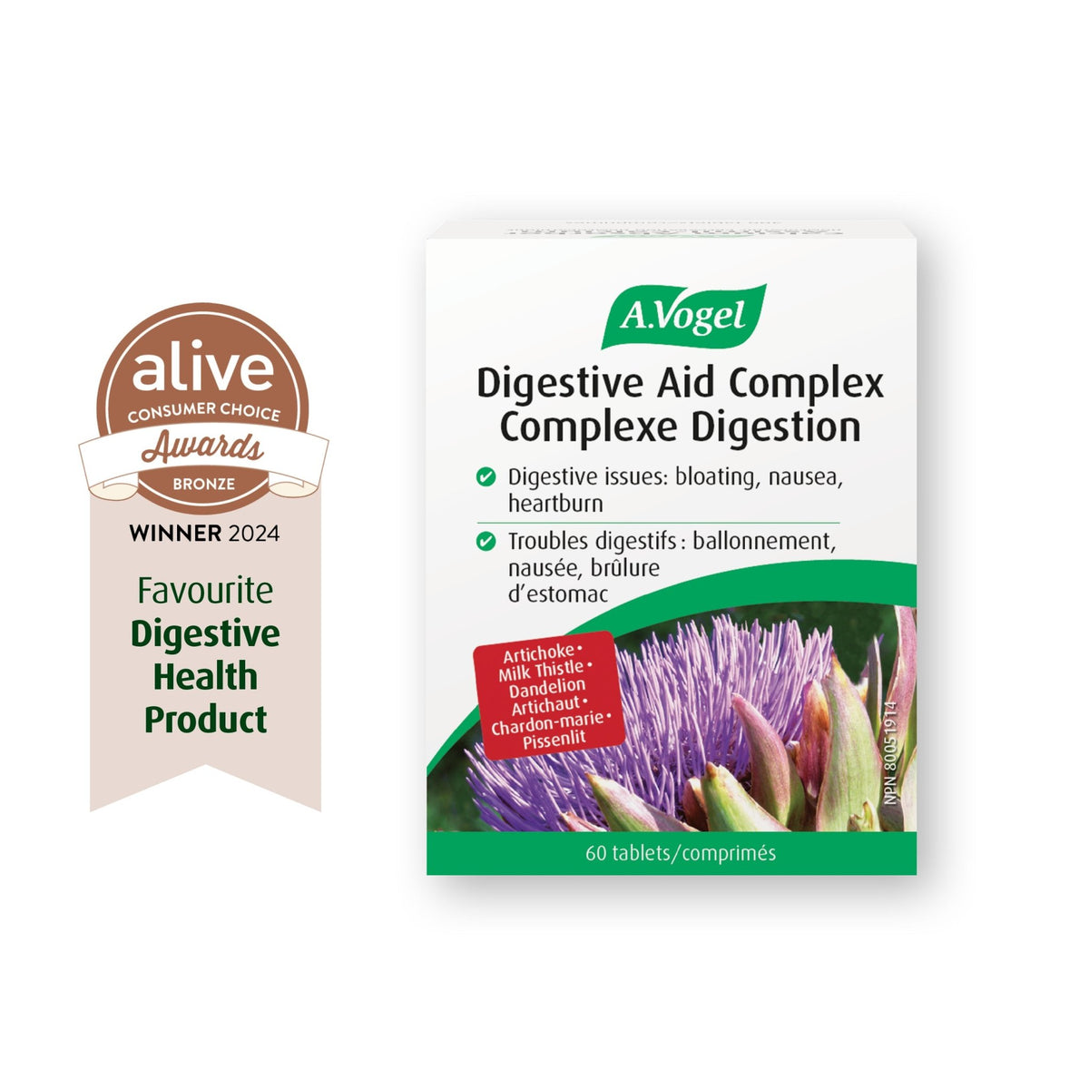 A.Vogel Digestive Aid Complex - Relieves Digestive Disturbances 60 Tabs - A.Vogel Canada