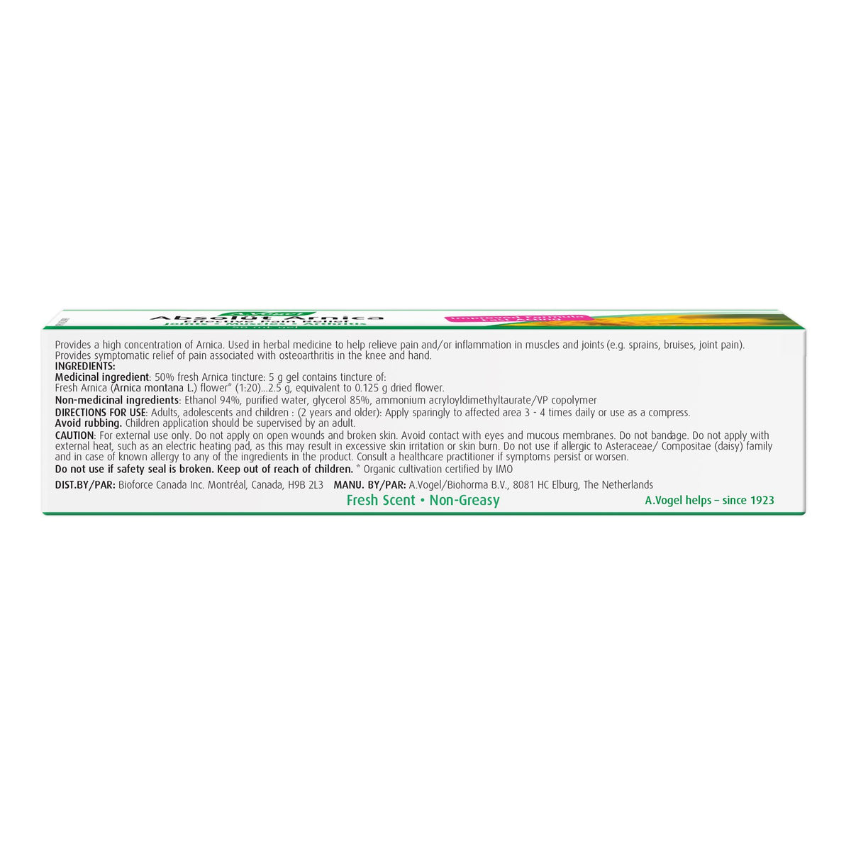 Absolüt Arnica Gel for Sprains, Bruises and Joint Pain 50 ml - A.Vogel Canada