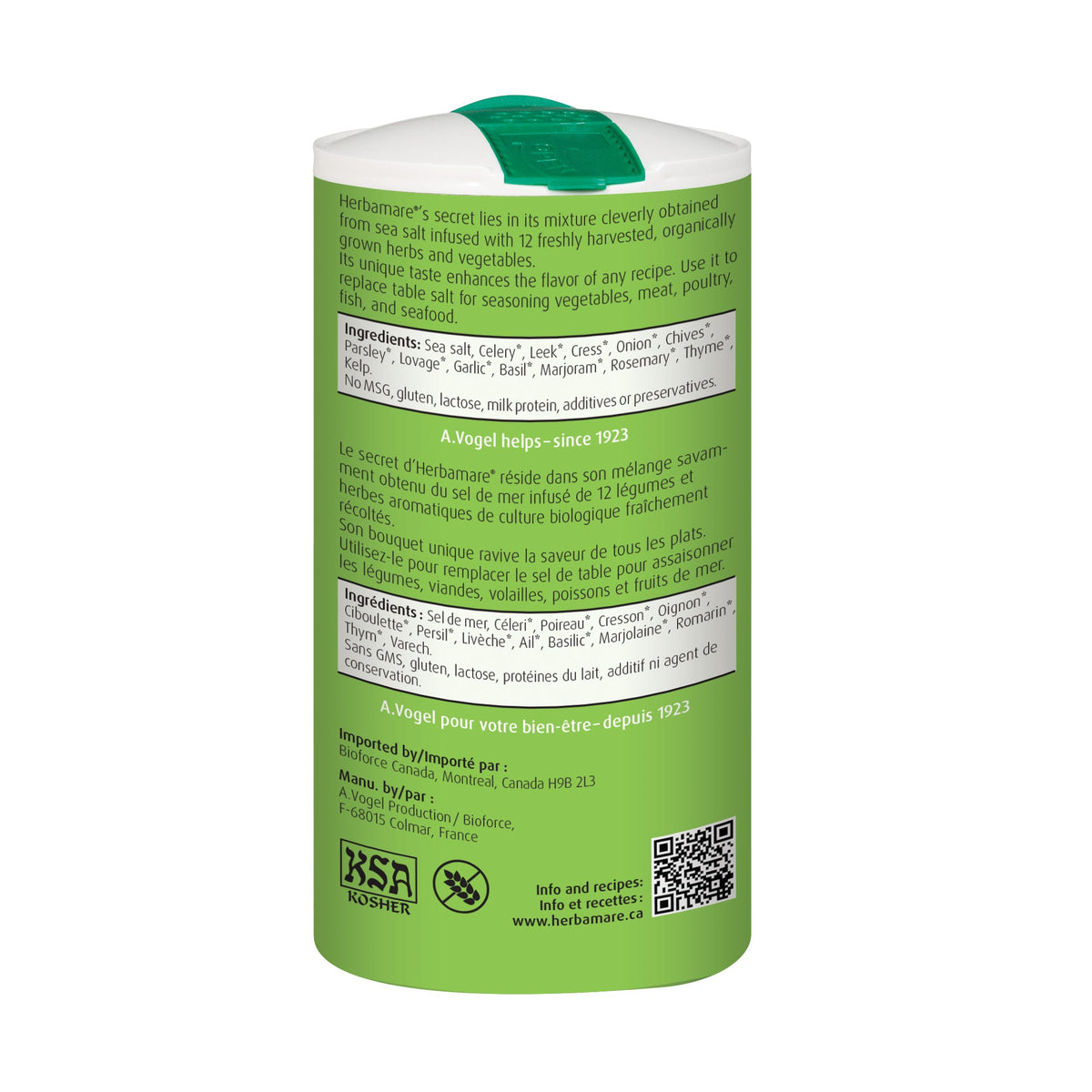 A.Vogel Herbamare Original - Organic Herbed Sea Salt - A.Vogel Canada