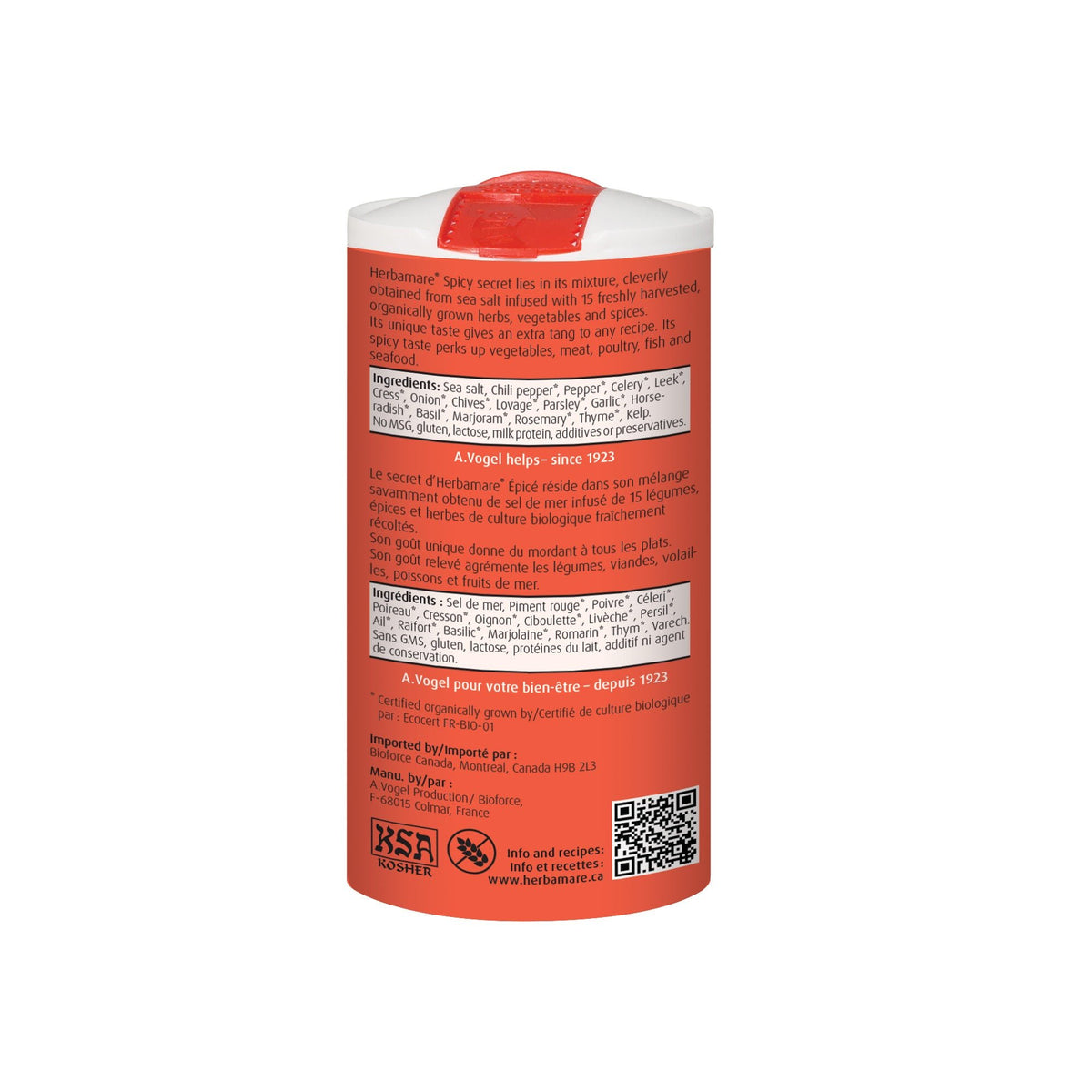 A.Vogel Herbamare Spicy - Organic Herbed Sea Salt - A.Vogel Canada