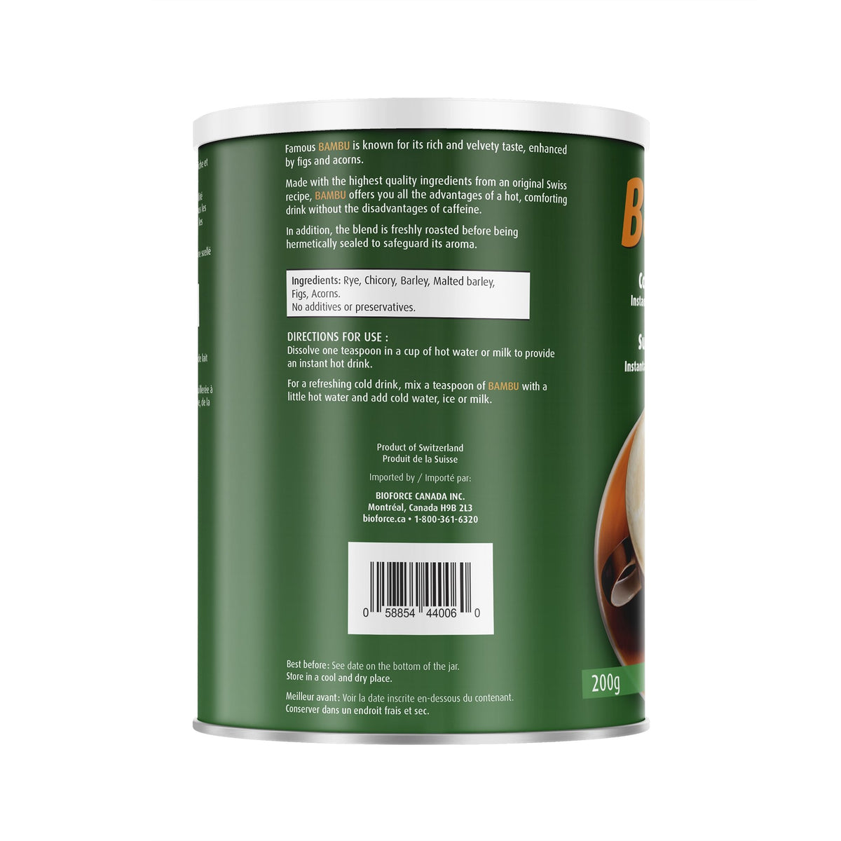 Bambu caffeine free | Instant coffee substitute 100 gr - A.Vogel Canada