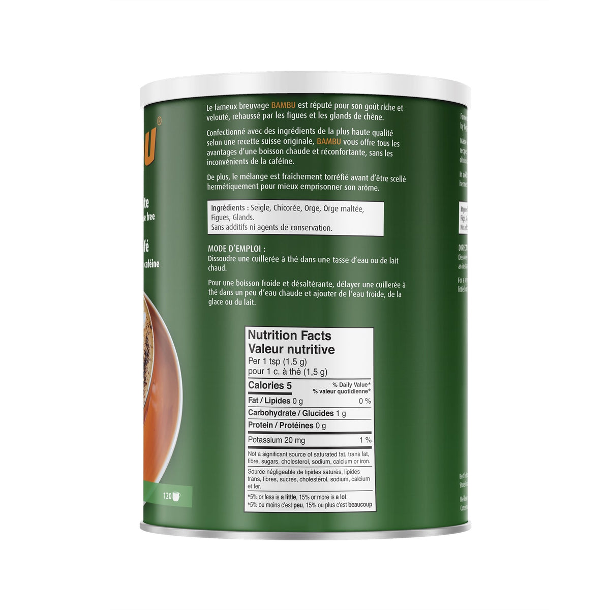 Bambu caffeine free | Instant coffee substitute 100 gr - A.Vogel Canada