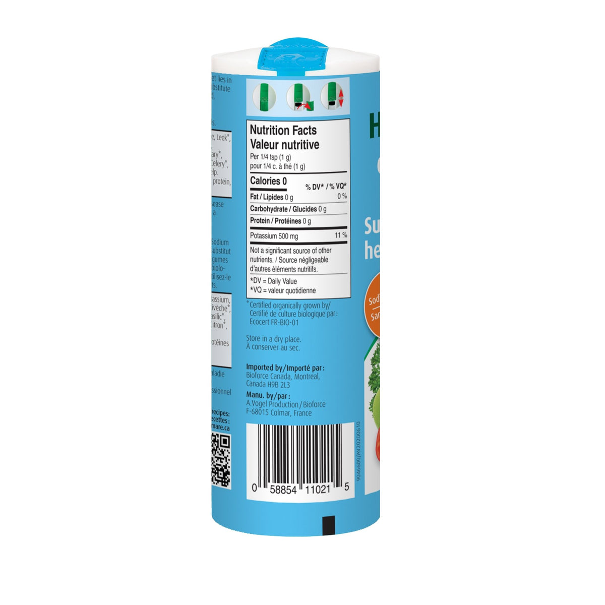 Herbamare Sodium-free - Organic Herbed Salt Substitute 125 gr - A.Vogel Canada