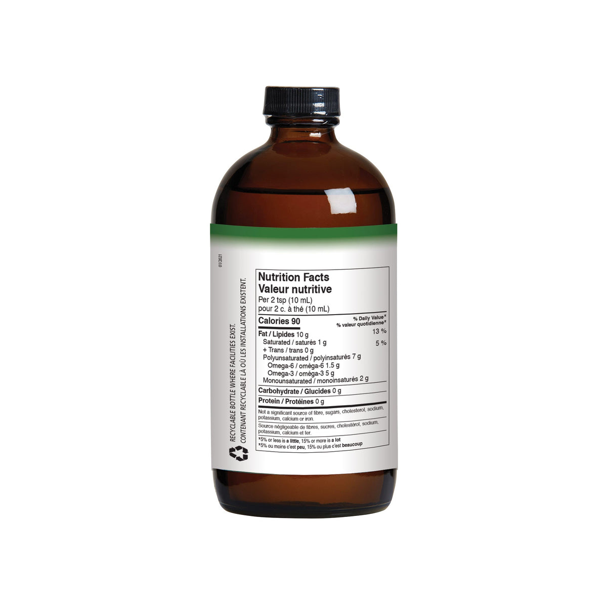 Natur First Mechanically Pressed Flaxseed Oil - Gluten free 450 mL - A.Vogel Canada