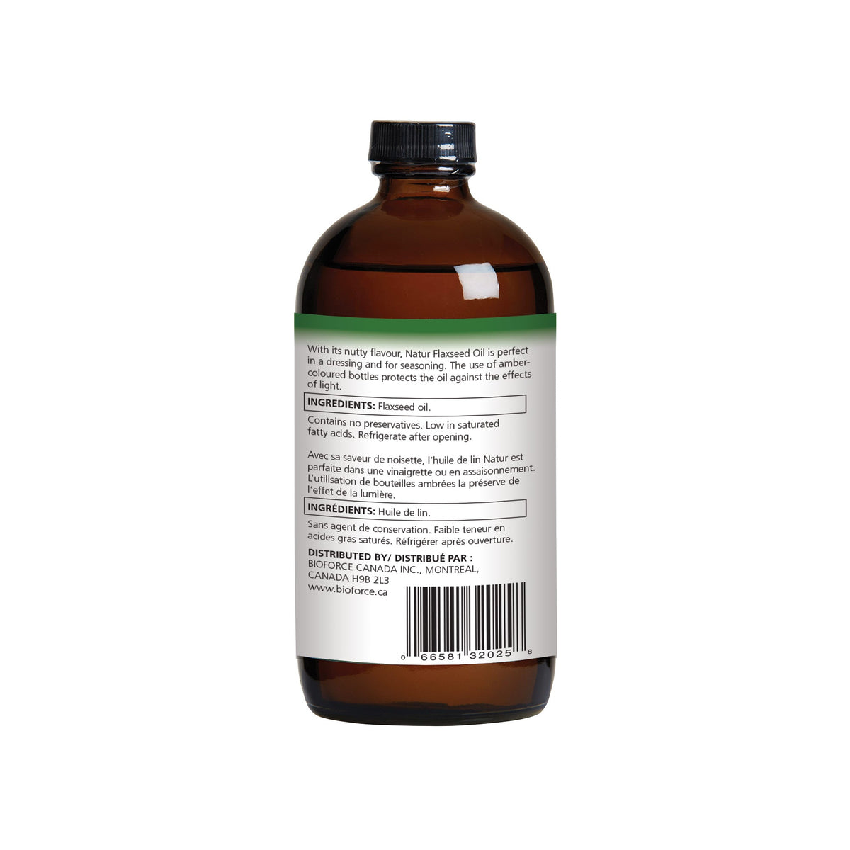 Natur First Mechanically Pressed Flaxseed Oil - Gluten free 450 mL - A.Vogel Canada