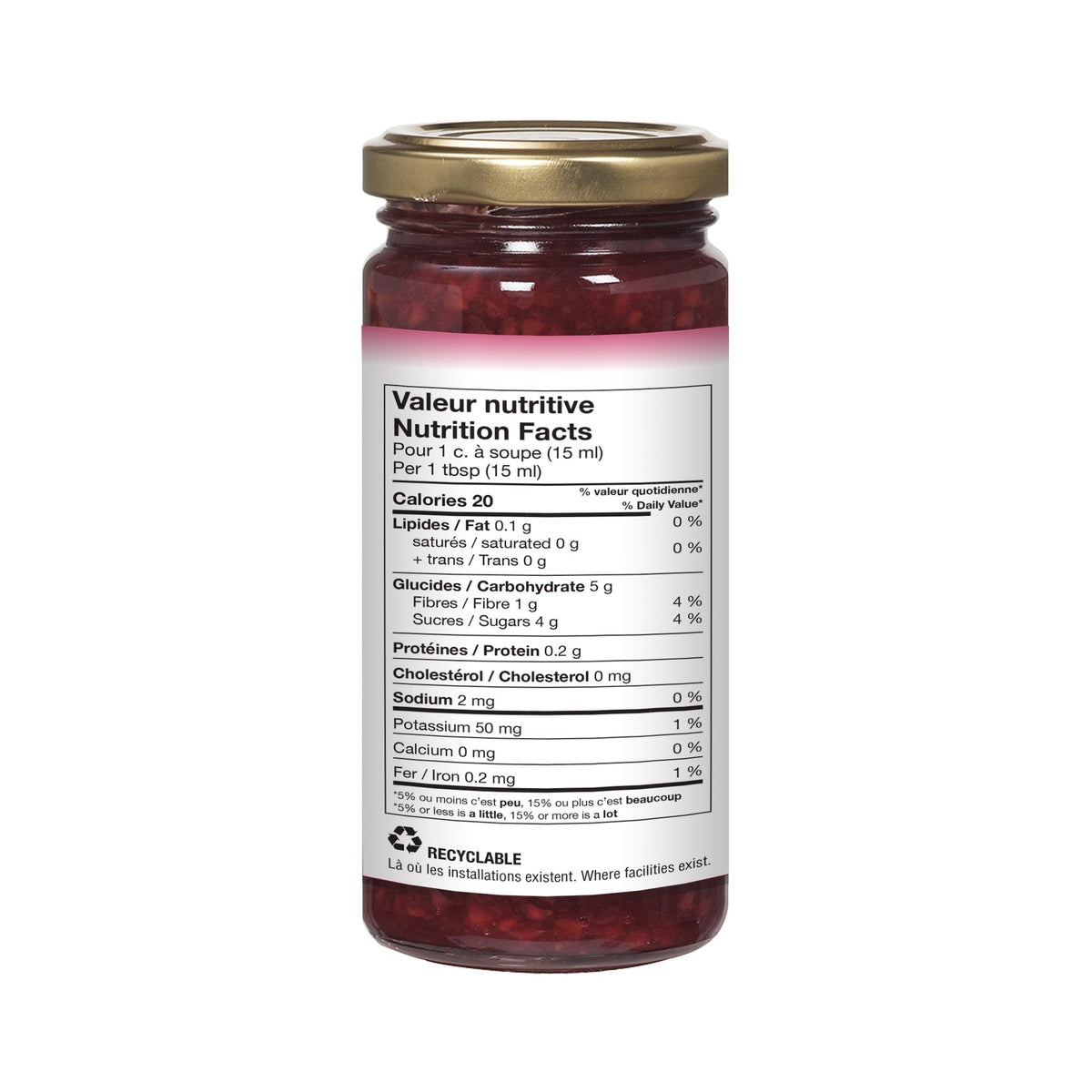 Natur Le Fruit Organic Raspberry Spread 235 mL - A.Vogel Canada