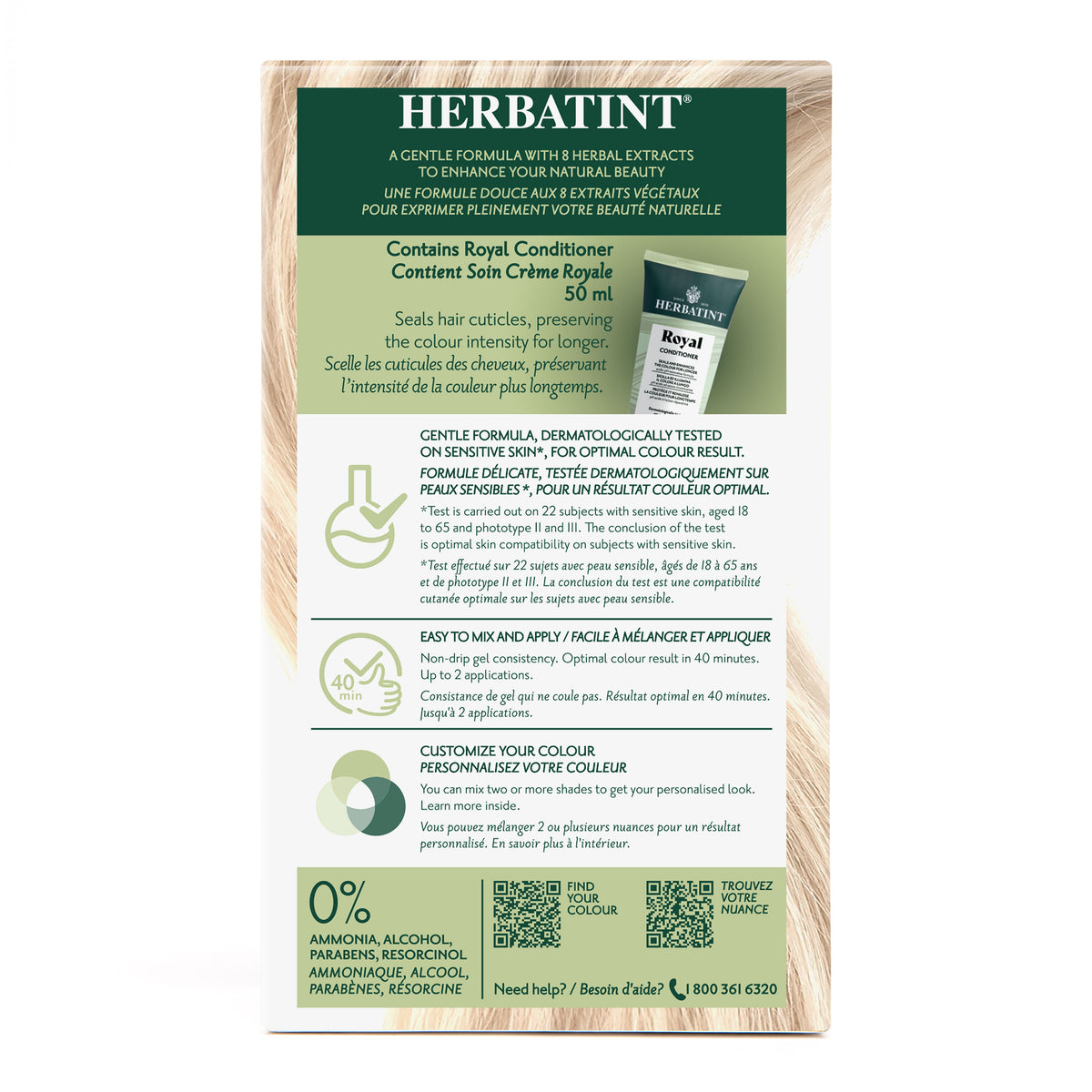 Herbatint Permanent Hair Color Gel 10N Platinum Blonde 170 mL