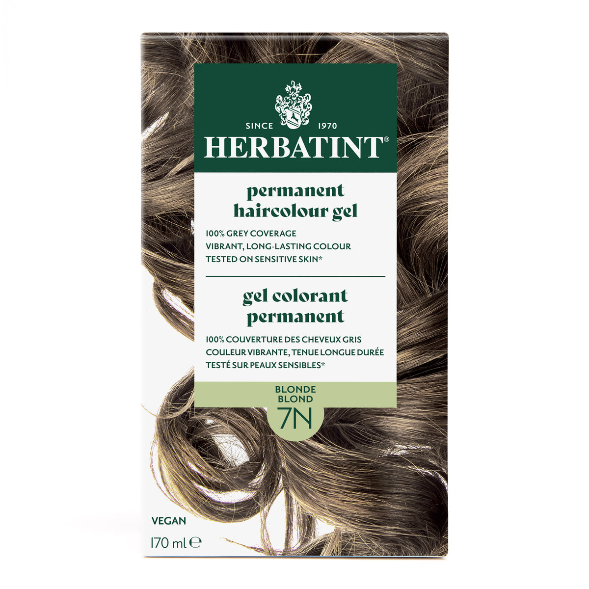Herbatint Permanent Hair Color Gel 7N Blonde 170 mL