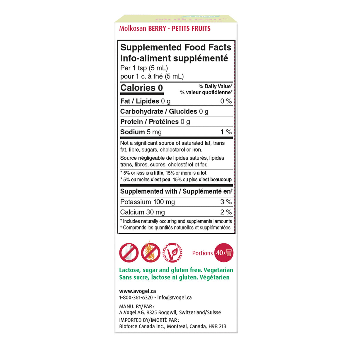 A.Vogel Molkosan Original - Source of Lactic Acid and Potassium 200 mL - A.Vogel Canada