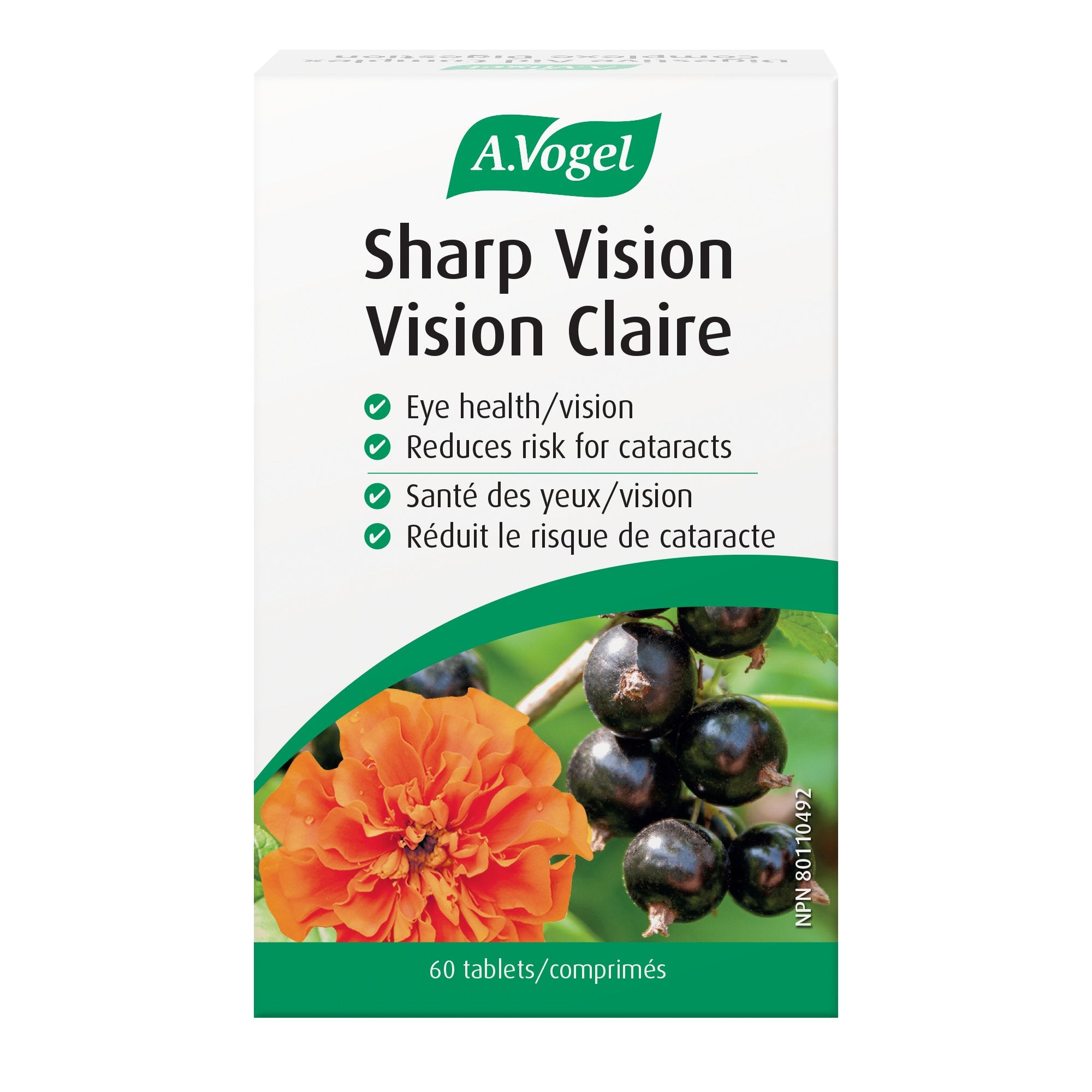 A.Vogel Sharp Vision | Blue Light Filter | Reduces Risk For Cataracts | 60 Tabs - A.Vogel Canada