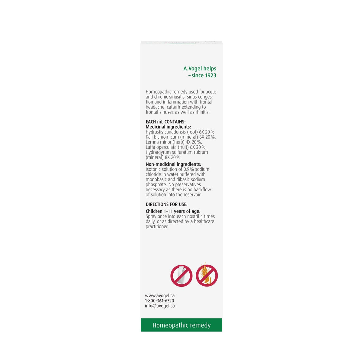 A.Vogel Sinus Junior Nasal Spray 20 ml - Ages 1+ - A.Vogel Canada