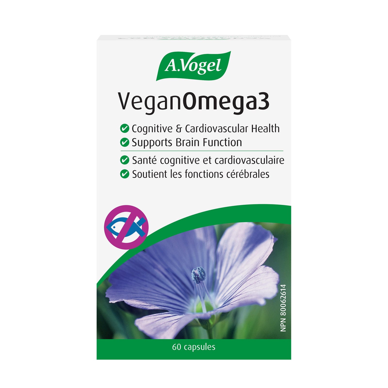 A.Vogel VeganOmega3 100% Vegan Capsules with no Fishy Aftertaste! 60 Caps - A.Vogel Canada