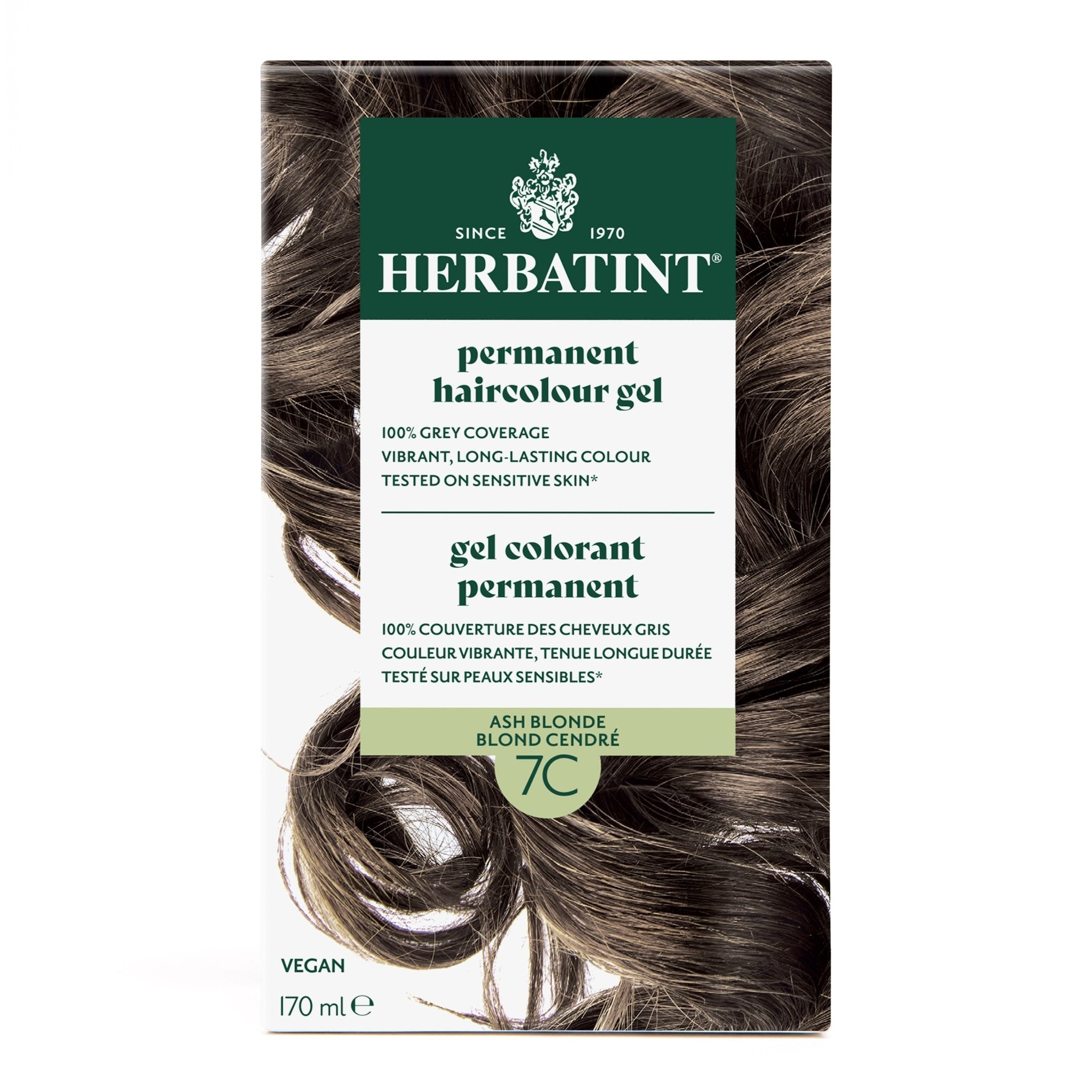 Herbatint Permanent Hair Color Gel 7C Ash Blonde 170 mL - A.Vogel Canada