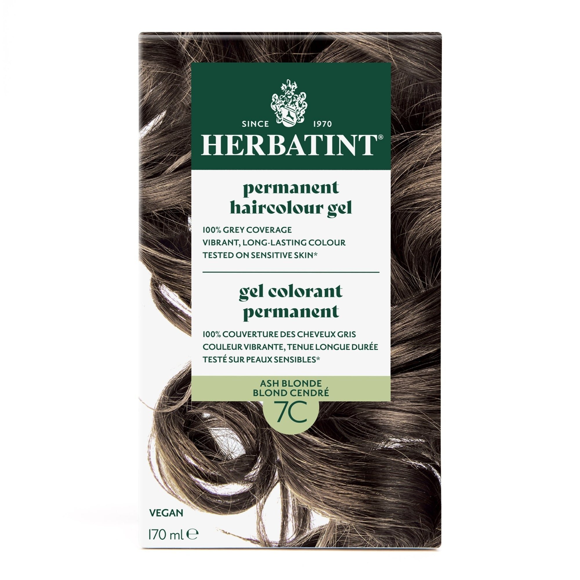 Herbatint Permanent Hair Color Gel 7C Ash Blonde 170 mL - A.Vogel Canada