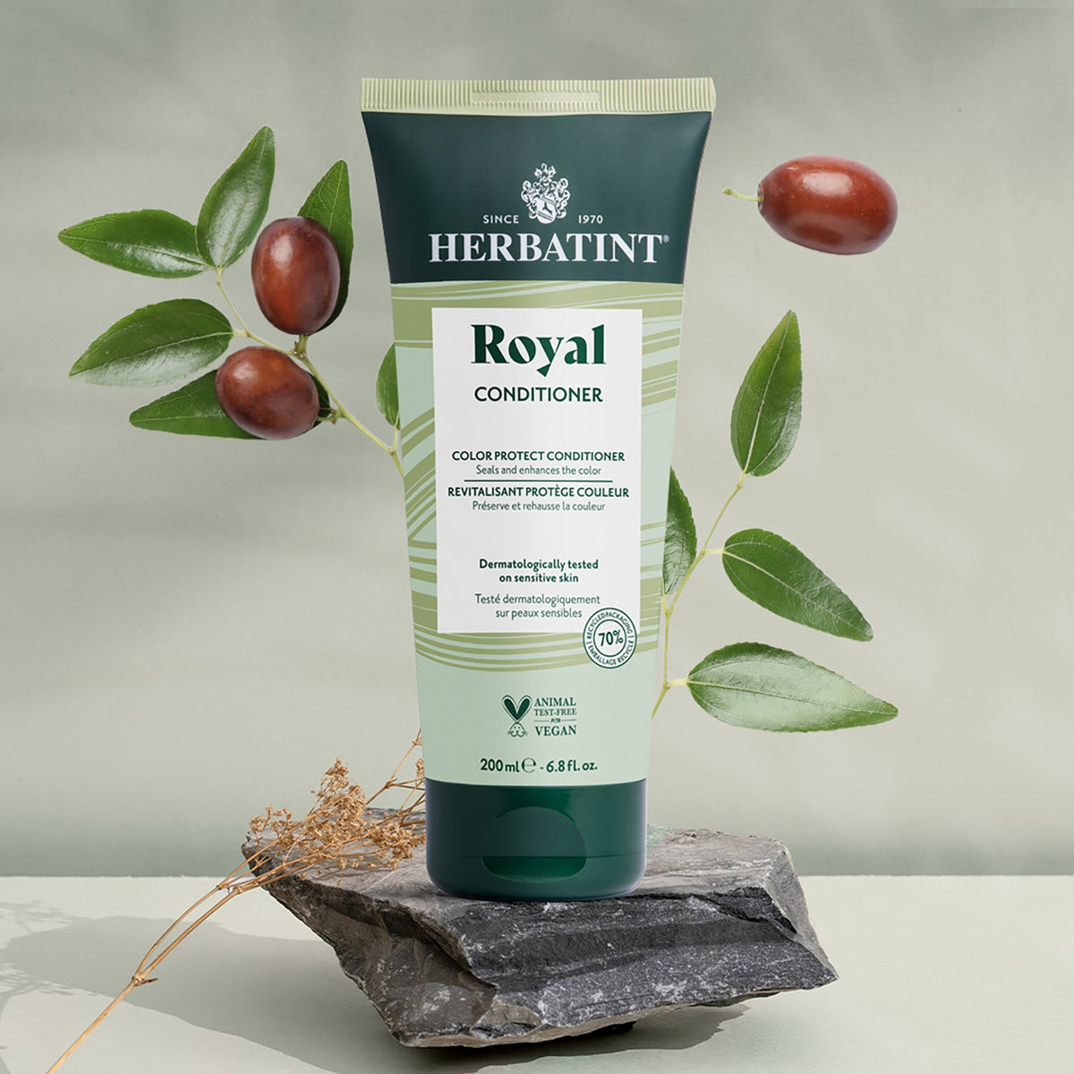 Herbatint Royal Conditioner - Color Lock, 96% Natural Ingredients 200mL - A.Vogel Canada