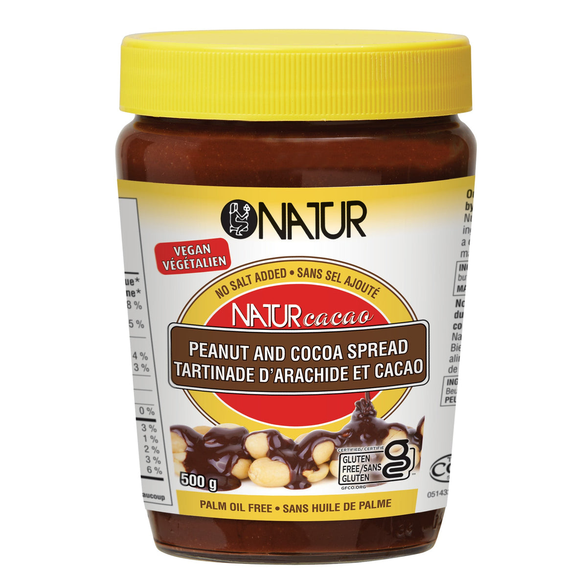 Natur Cacao - Peanut and Cocoa Spread 100% natural 500 gr - A.Vogel Canada