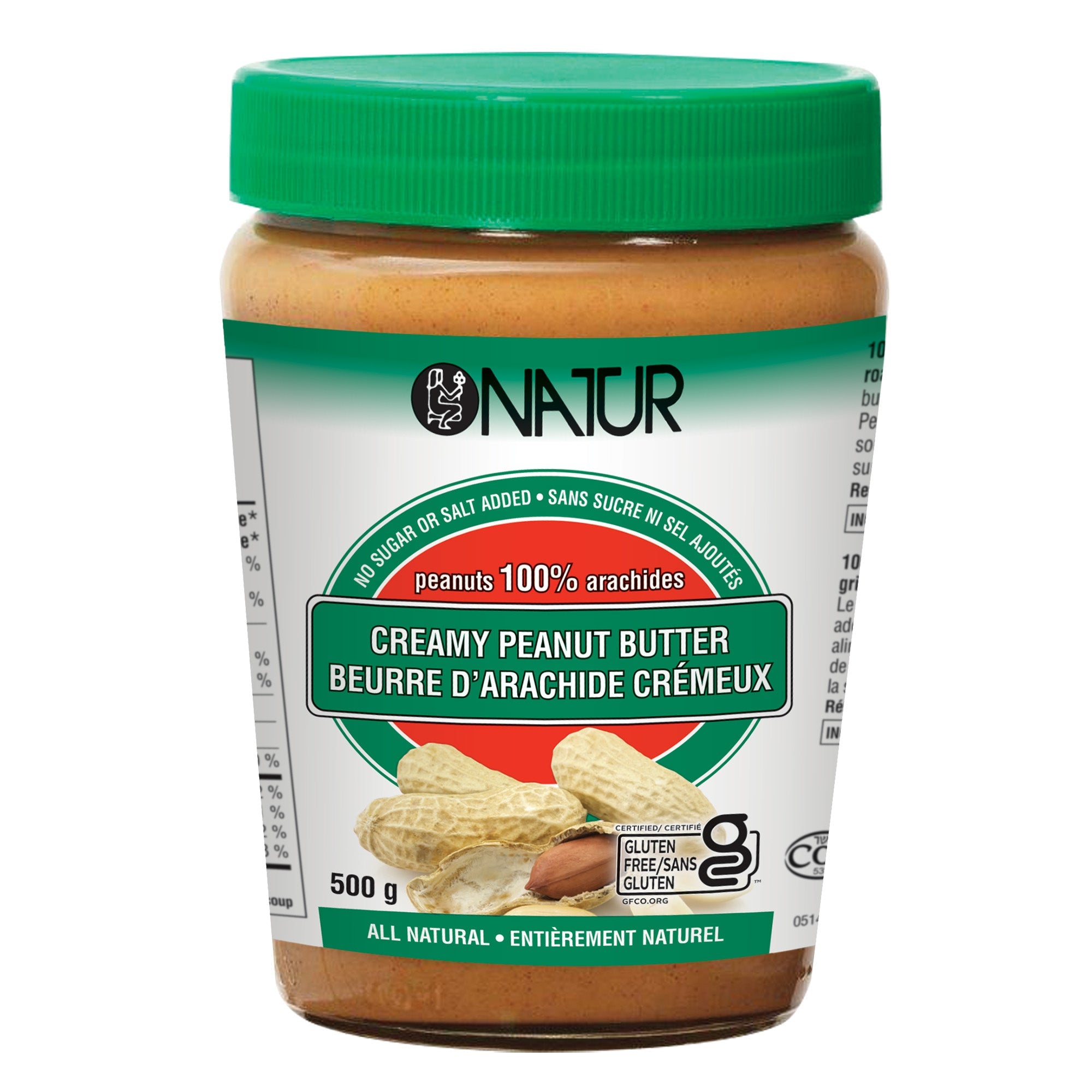 Natur Creamy Peanut Butter 100% Natural 500 gr - A.Vogel Canada