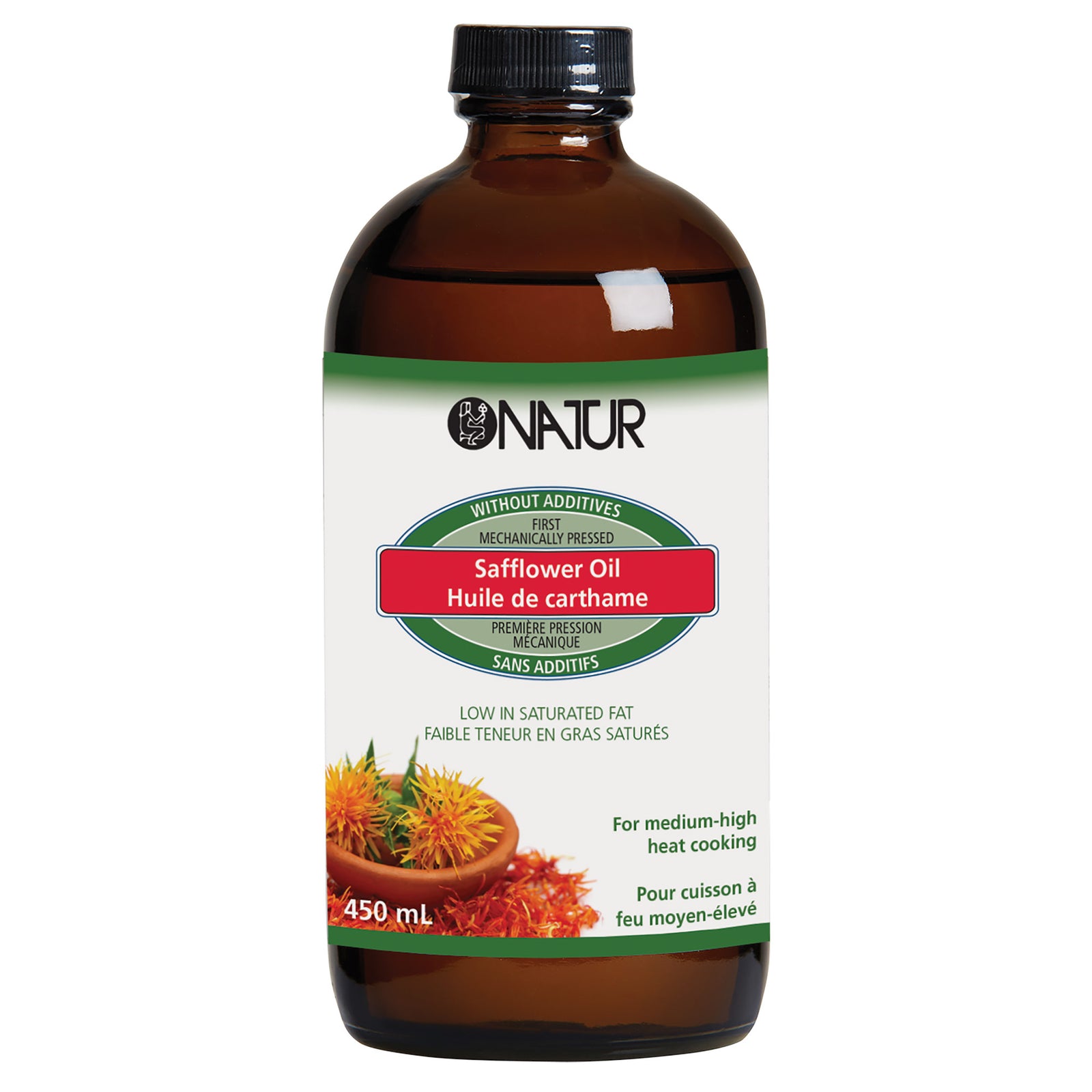 Natur First Mechanically Pressed Safflower Oil - GMO free 450 mL