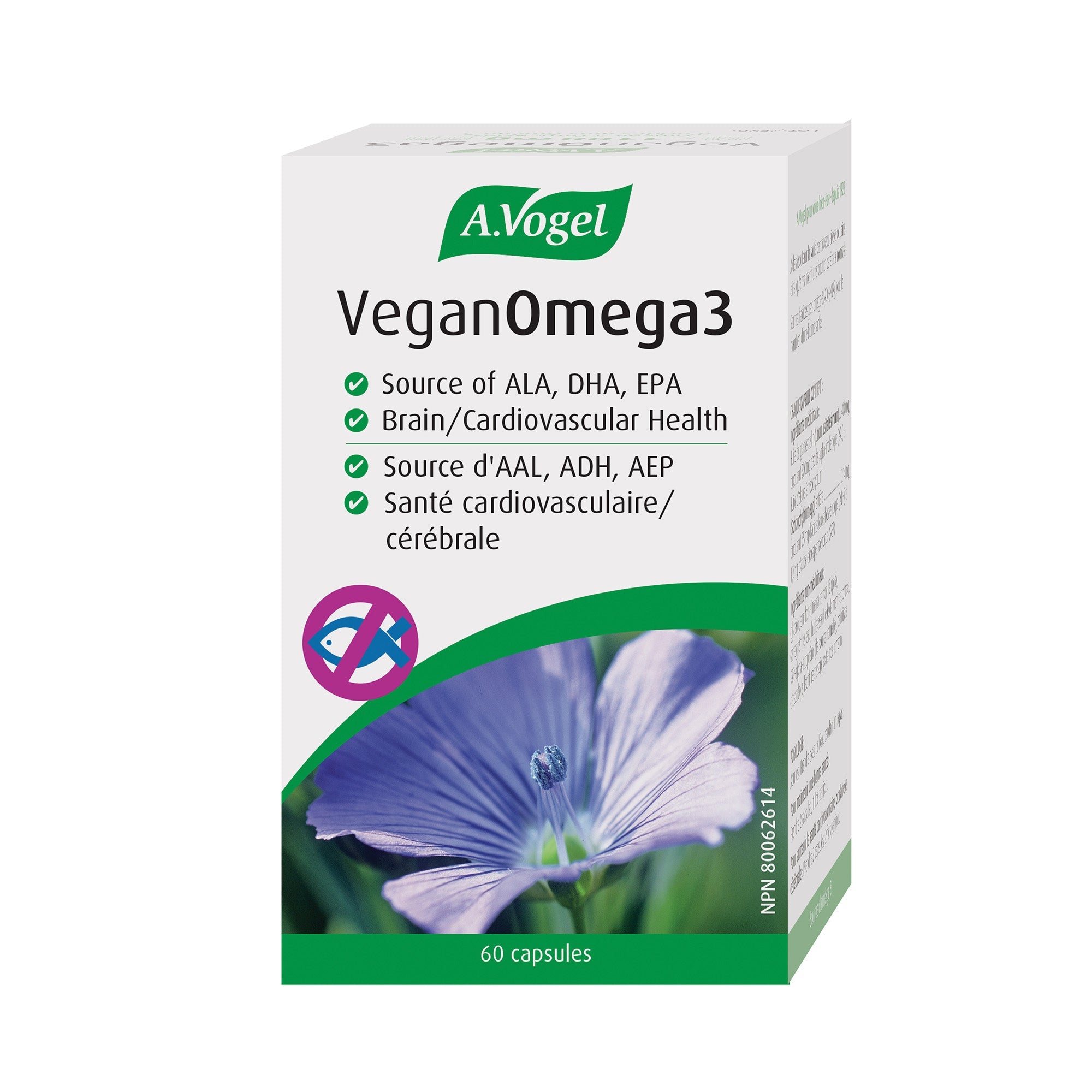 A.Vogel VeganOmega3 100% Vegan Capsules with no Fishy Aftertaste! 60 Caps - A.Vogel Canada