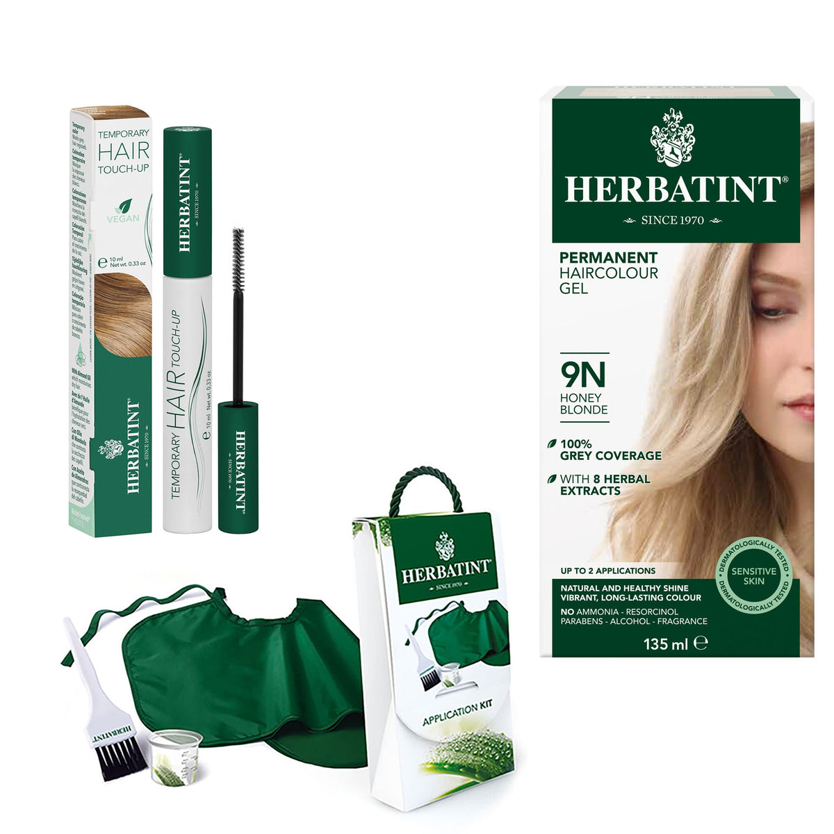 Blonde Permanent Haircolour Gel, Root Touch-up and application Kit Value Bundle - A.Vogel Canada