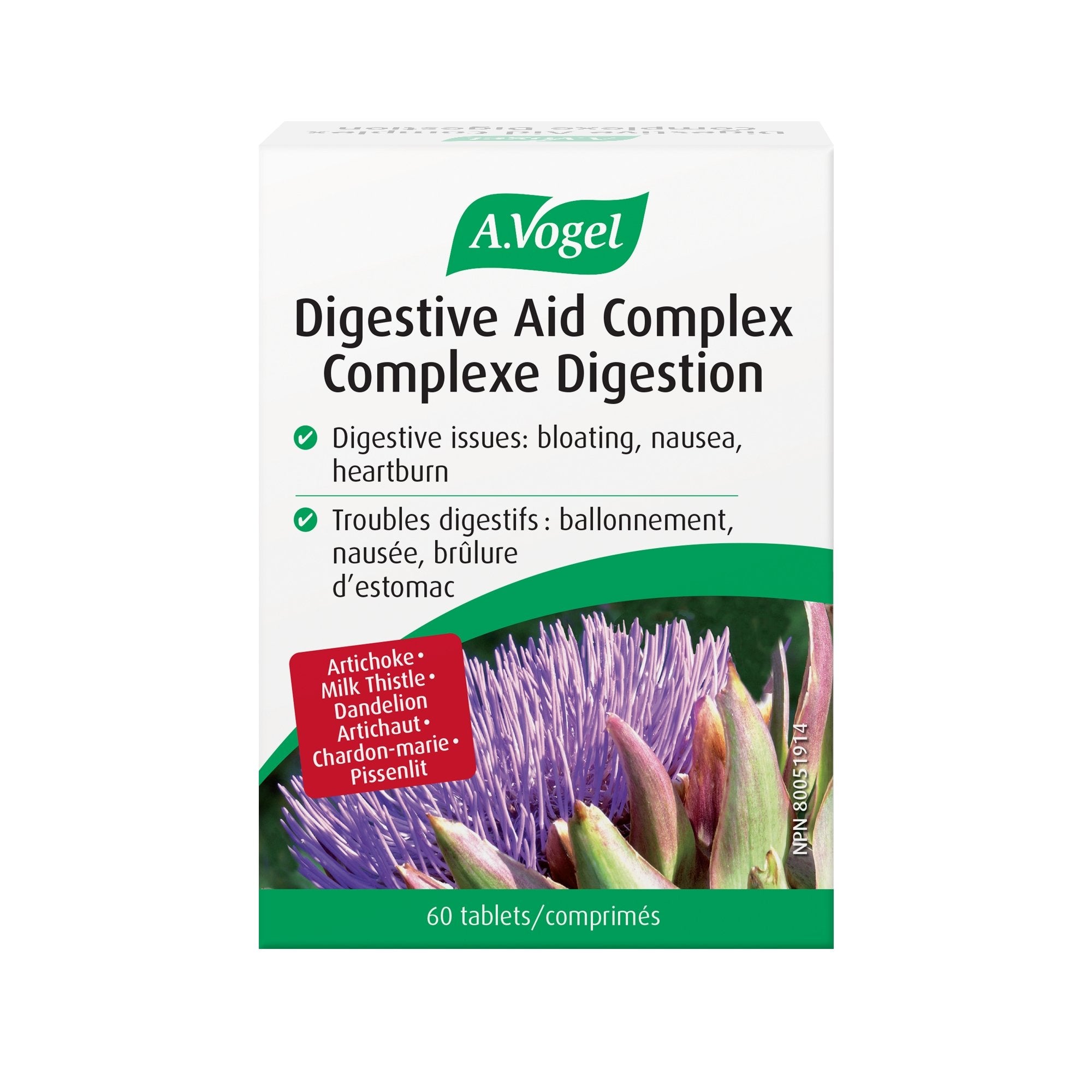 Digestive Aid Complex - Relieves Digestive Disturbances 60 Tabs - A.Vogel Canada