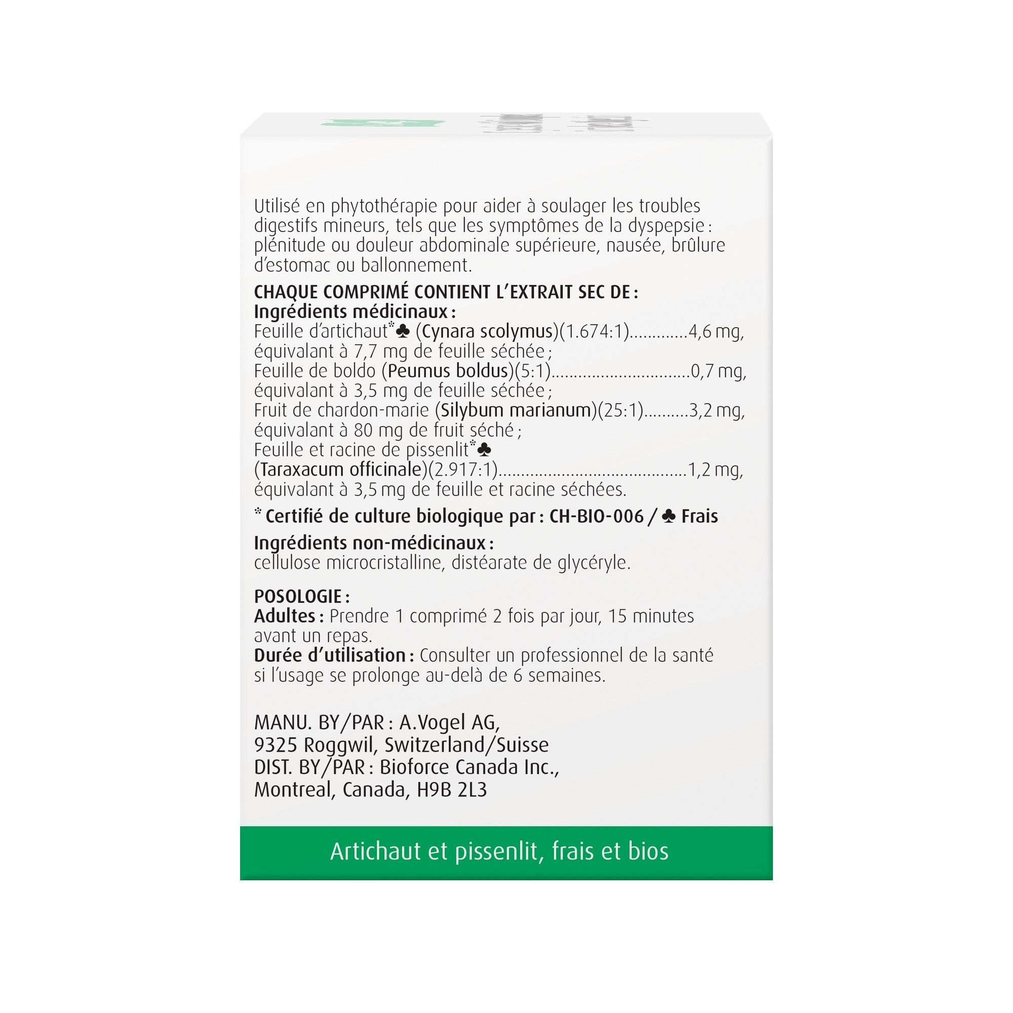 Digestive Aid Complex - Relieves Digestive Disturbances 60 Tabs - A.Vogel Canada