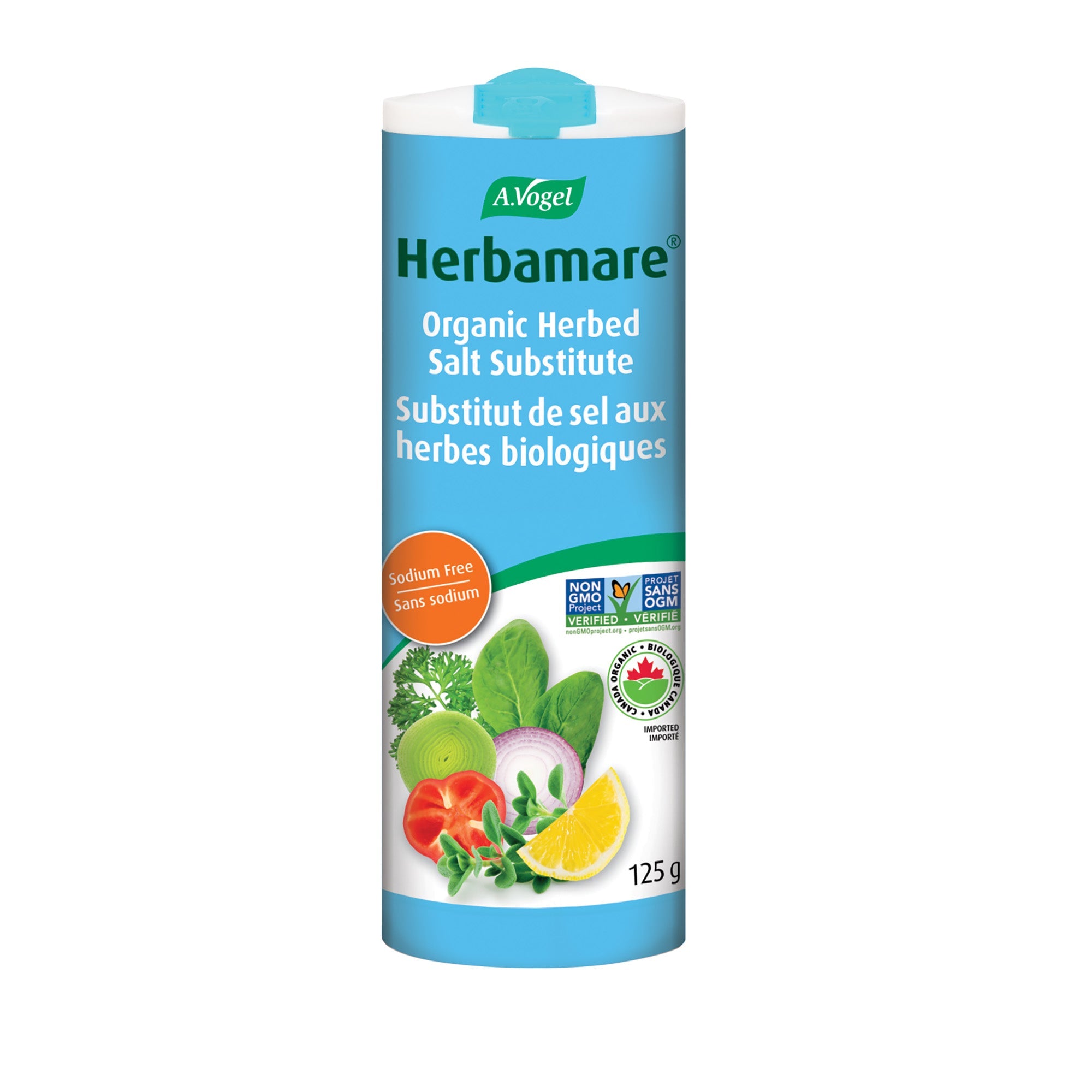 Herbamare Sodium-free - Organic Herbed Salt Substitute 125 gr - A.Vogel Canada