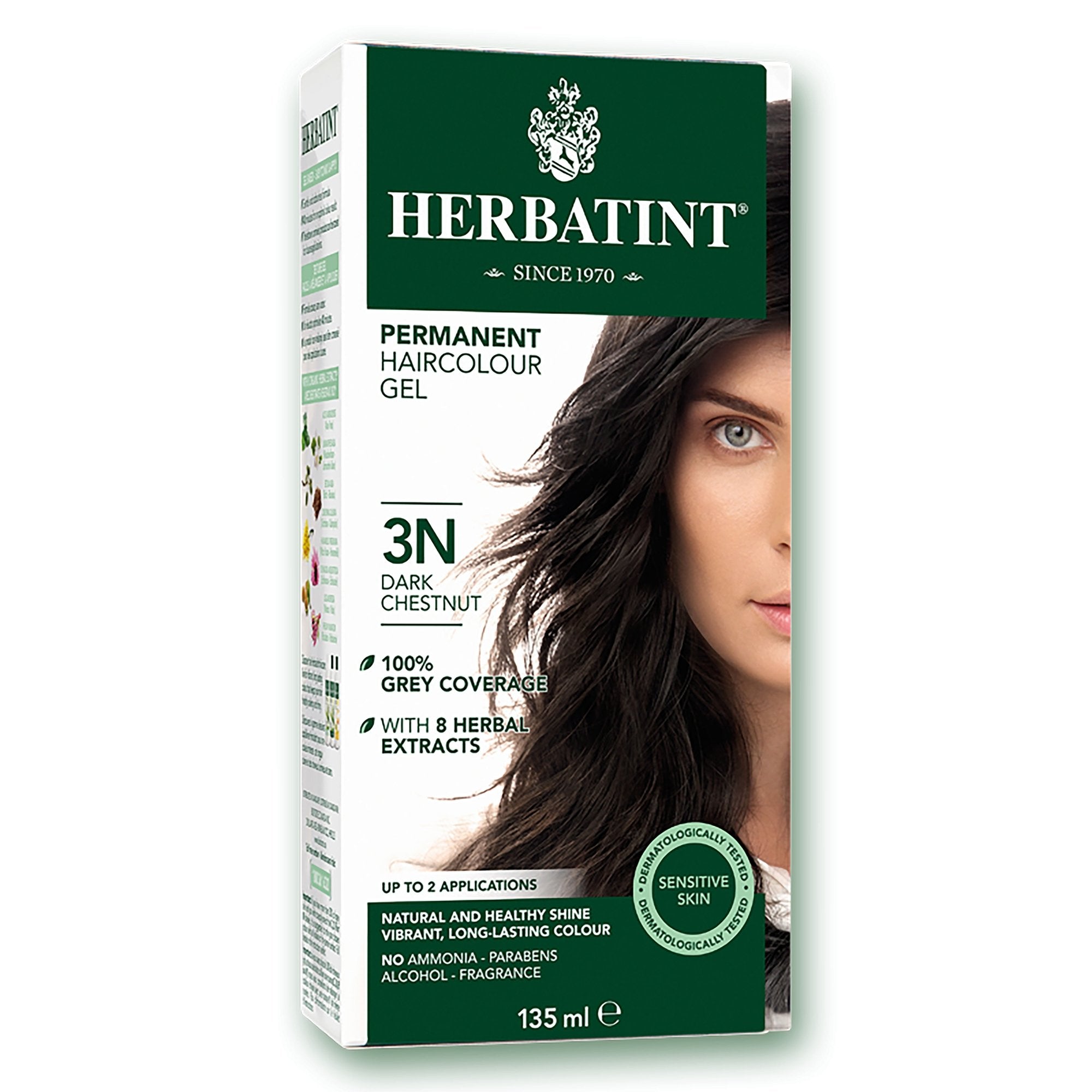 Herbatint Permanent Hair Color | 3N Dark Chestnut 135 mL - A.Vogel Canada