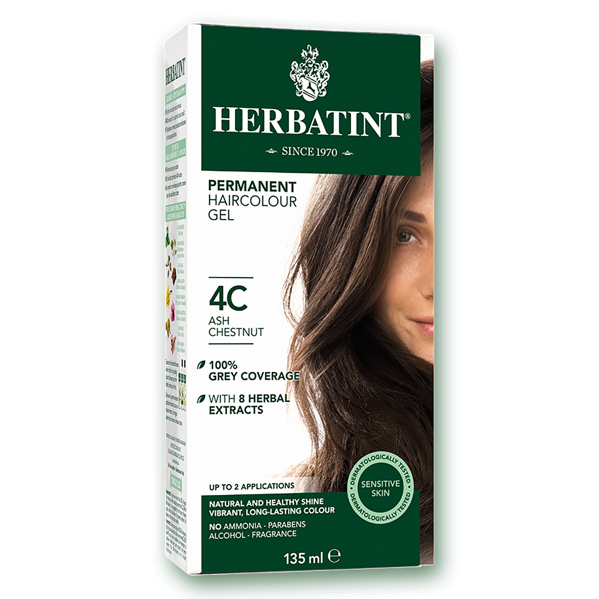 Herbatint Permanent Hair Color | 4C Ash Chestnut 135 mL - A.Vogel Canada