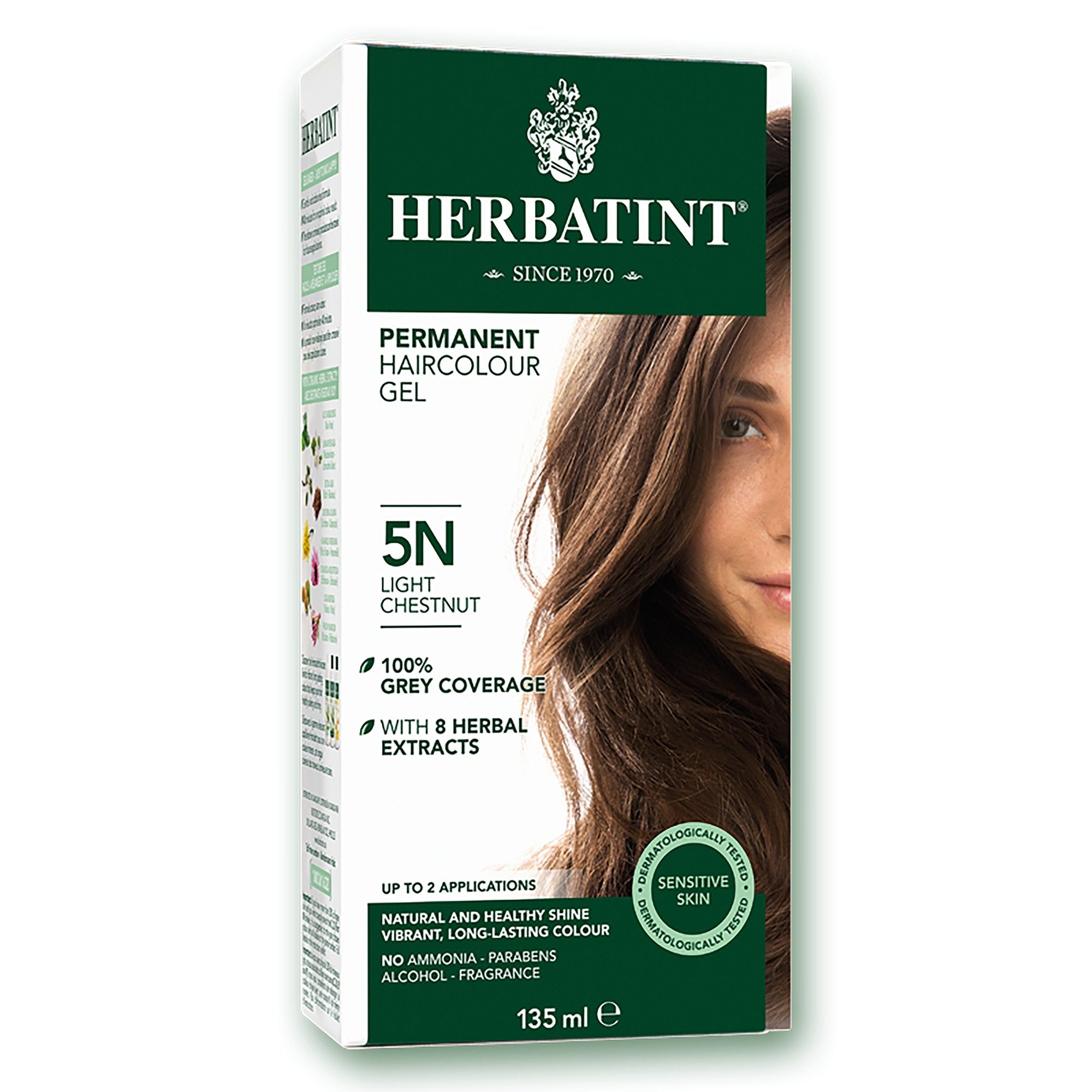 Herbatint Permanent Hair Color | 5N Light Chestnut 135 mL - A.Vogel Canada