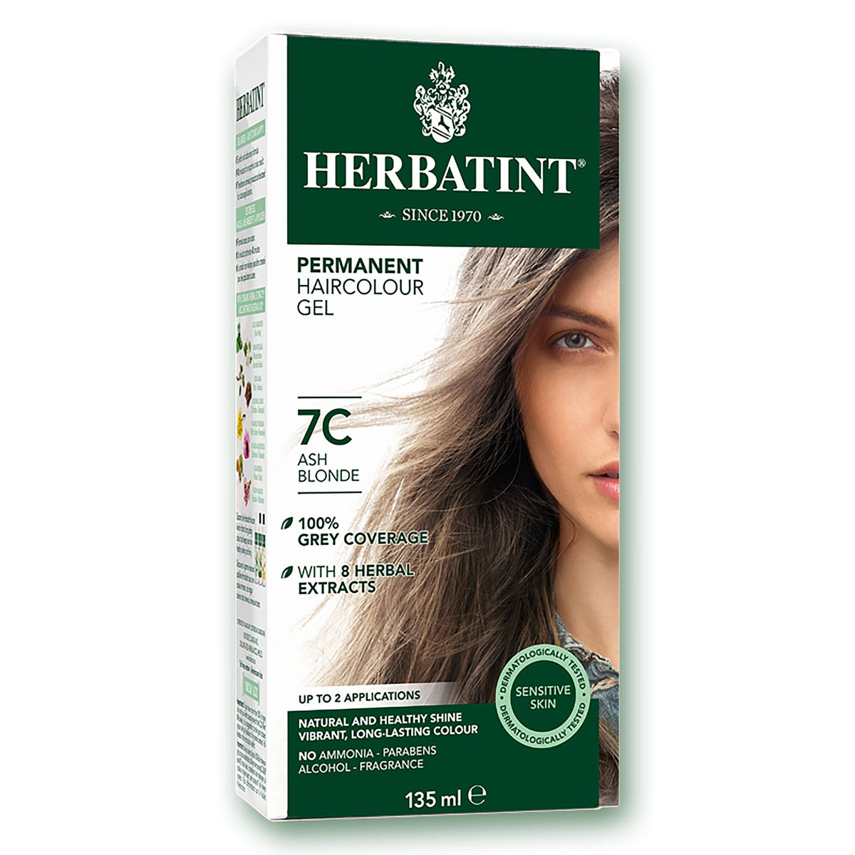 Herbatint Permanent Hair Color | 7C Ash Blonde 135 mL - A.Vogel Canada