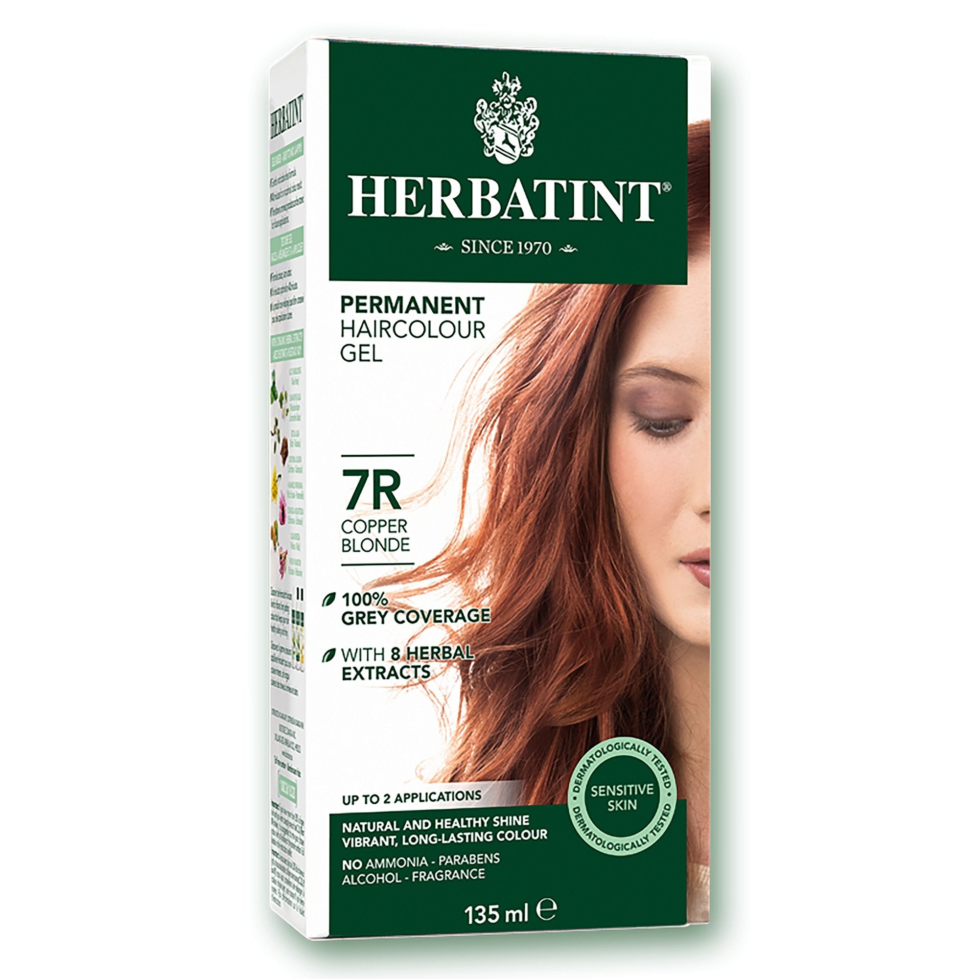 Herbatint Permanent Hair Color | 7R Copper Blonde 135 mL - A.Vogel Canada