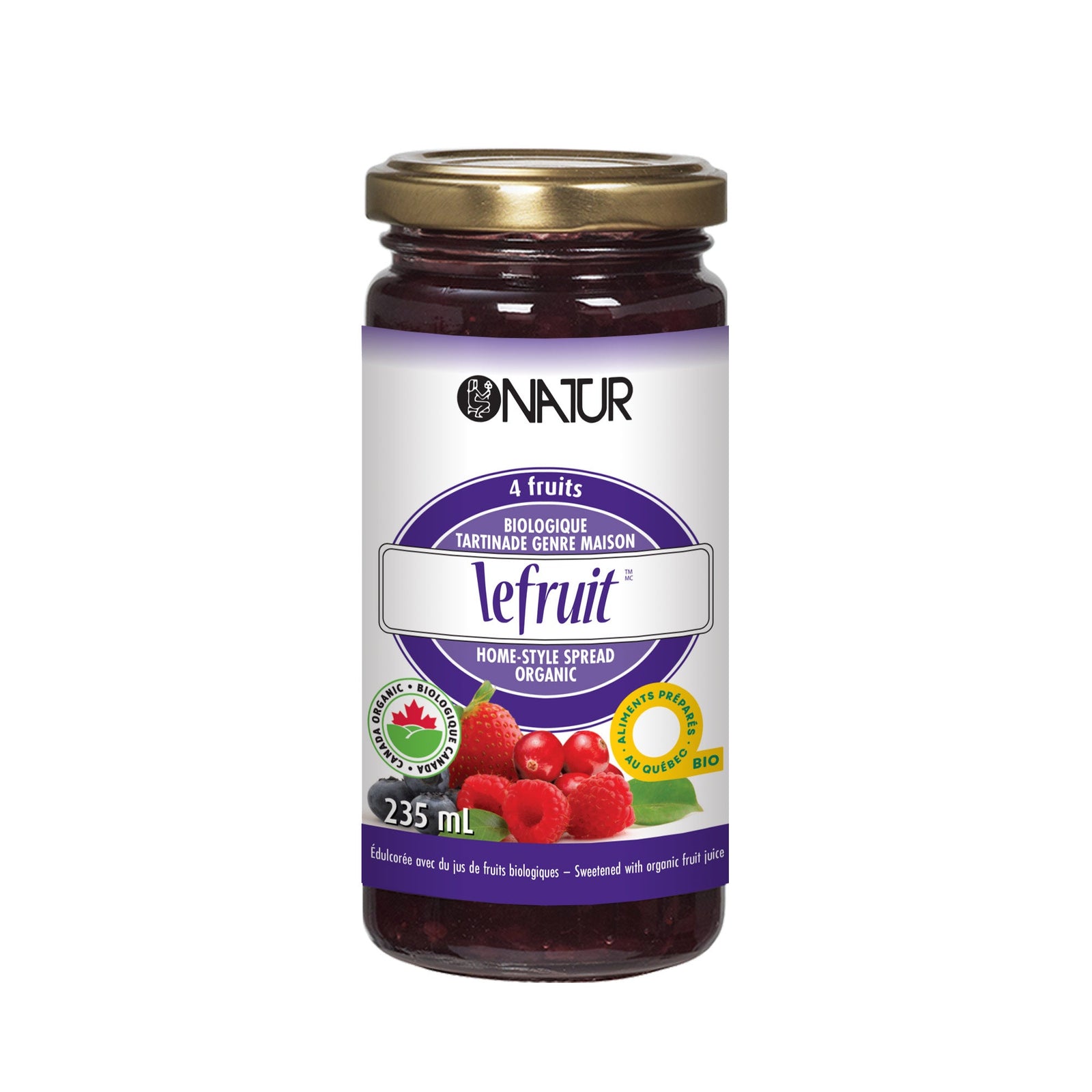 Natur Le Fruit Organic 4 Fruits Spread 235 mL - A.Vogel Canada