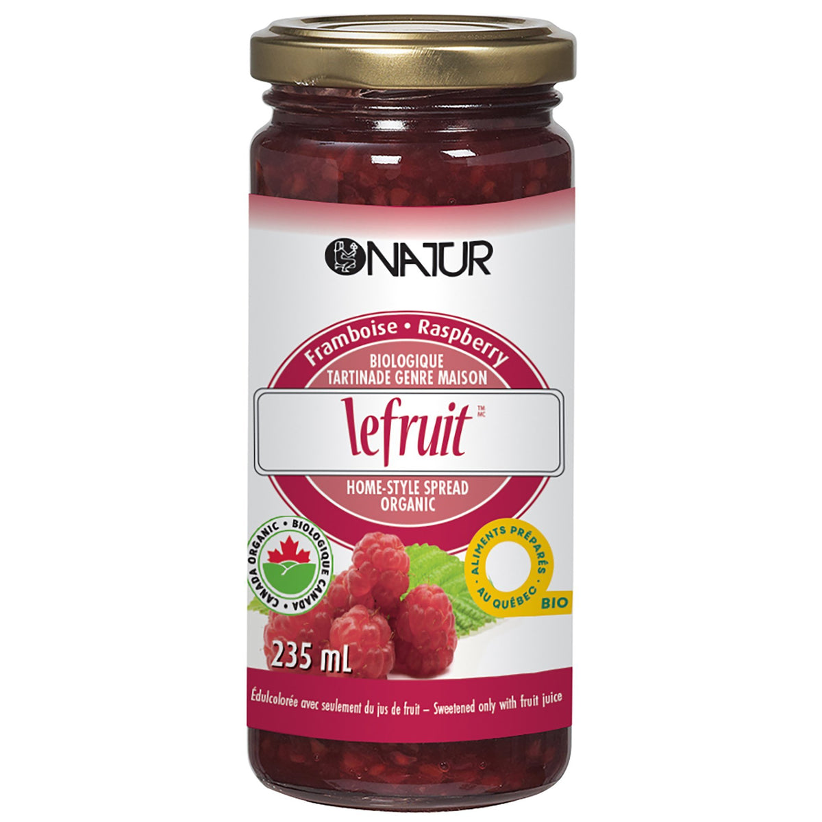 Natur Le Fruit Organic Raspberry Spread 235 mL - A.Vogel Canada