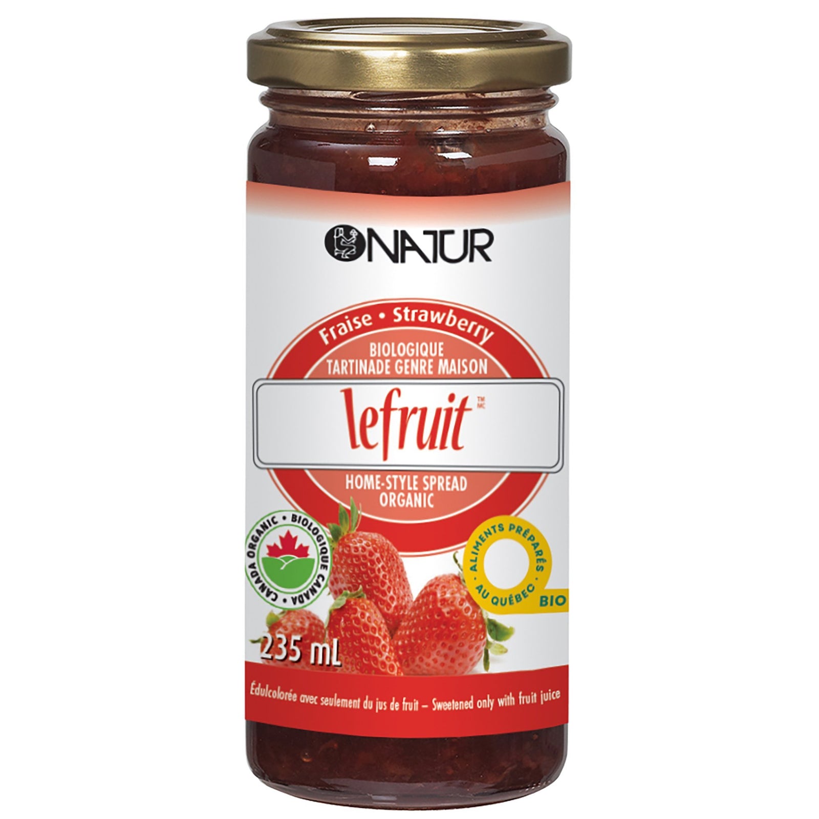 Natur Le Fruit Organic Strawberry Spread 235 mL - A.Vogel Canada