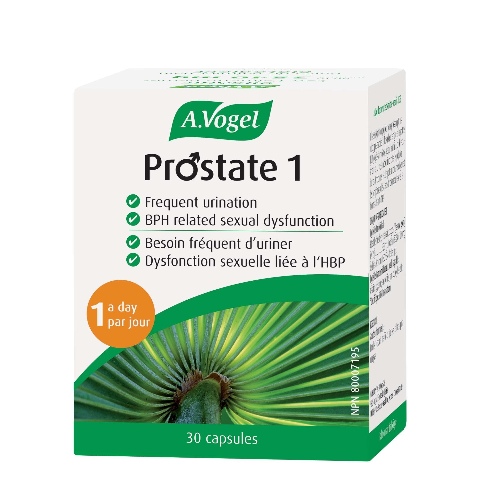 Prostate 1 a Day - Saw Palmetto Capsules for Enlarged Prostate - A.Vogel Canada