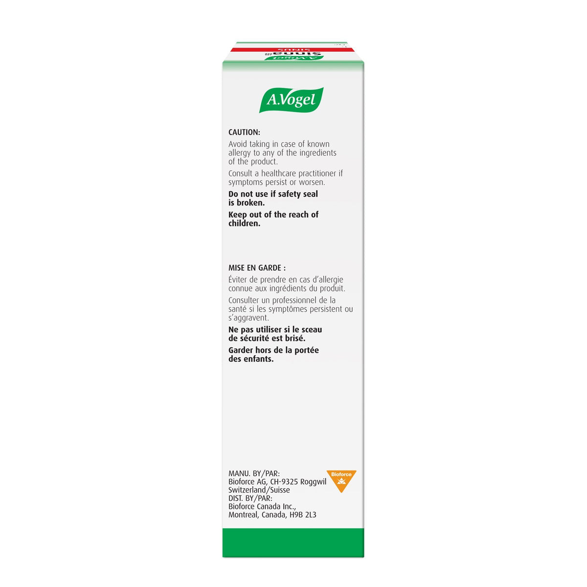 Sinna Nasal Spray For Sinus Congestion and Blocked Nose 20mL - A.Vogel Canada