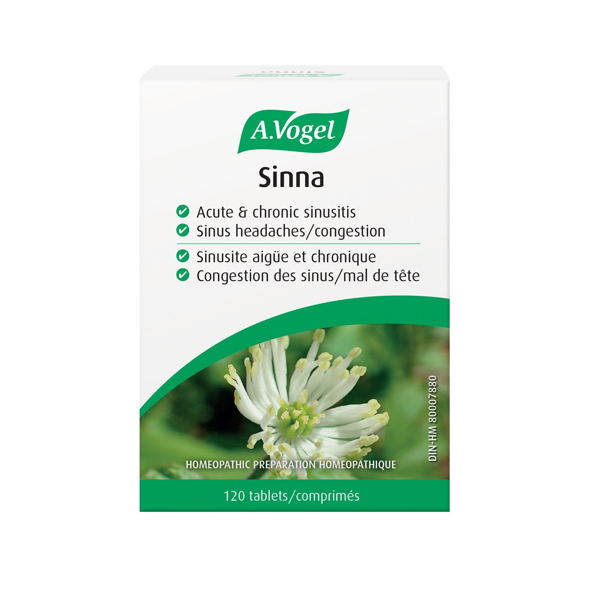 Sinna Tablets for Sinus congestion 120 Tabs - A.Vogel Canada