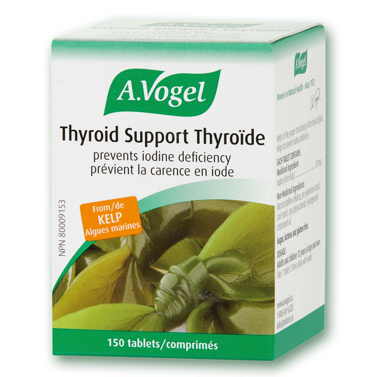 Thyroid Support - Prevents Iodine Deficiency 150 Tabs - A.Vogel Canada