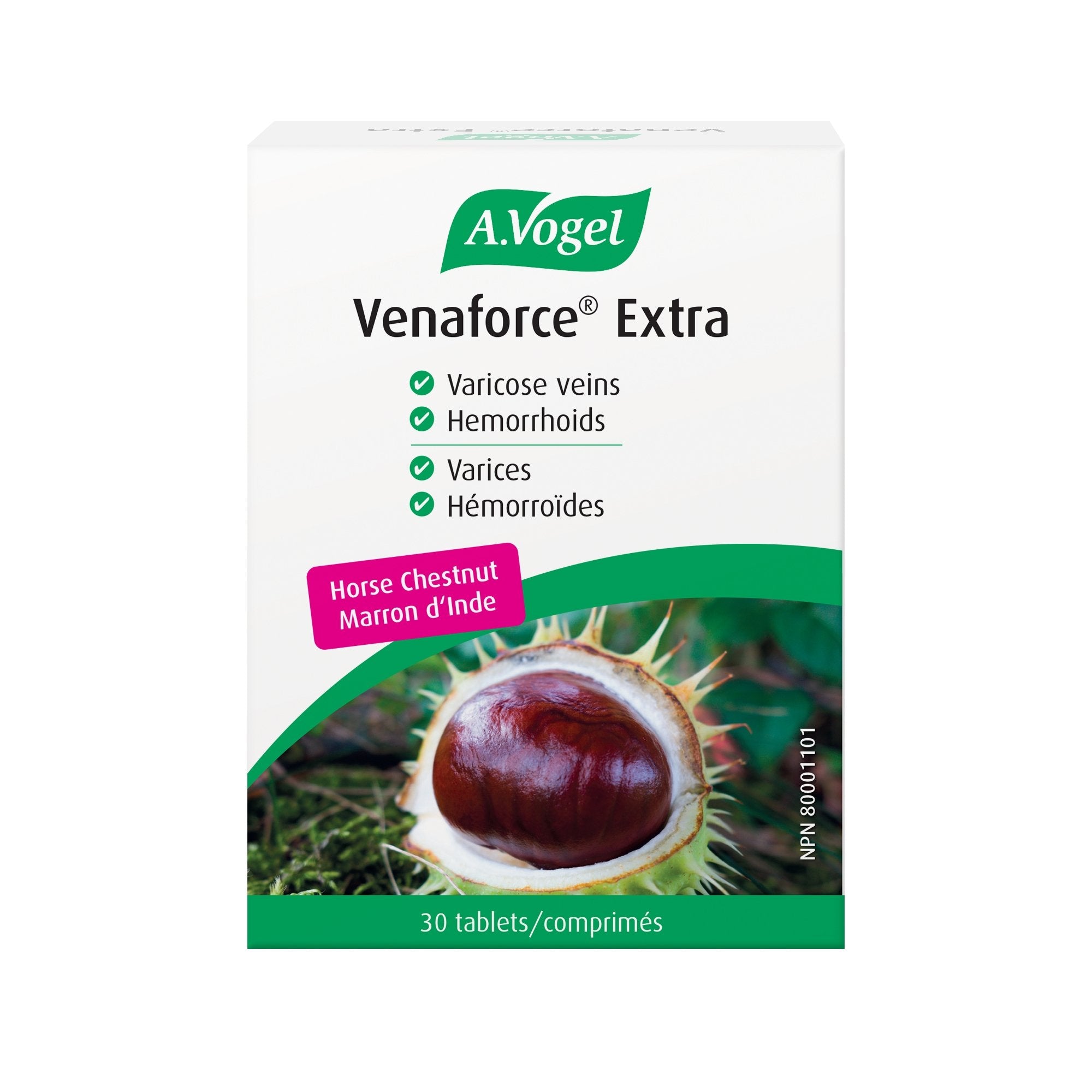 Venaforce Extra - Varicose Veins and Hemorrhoids 30 Tabs - A.Vogel Canada